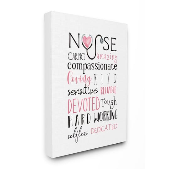 Stupell Industries Nurse Inspirational Description Healthcare Professional Gratitude Canvas Wall Art